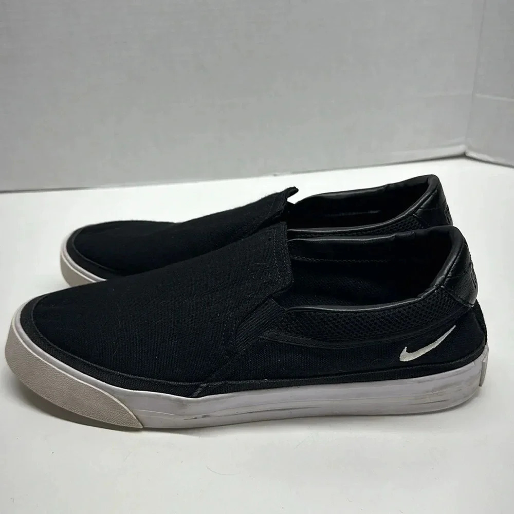 Nike Court Legacy Slip On Athletic Shoes Laceless Sneakers Black Women's Size 11